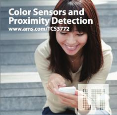 LIGHT & OPTICAL Color Sensor and Proximity Detection TCS3772 is a Color Light-to-Digital Converter and proximity sensor Product Overview The TCS3772 device family provides digital red, green blue and