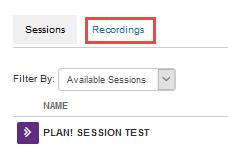 Accessing Archived Collaborate Sessions Upon archiving a Collaborate session, you may access the recorded session at any time after the session has ended.