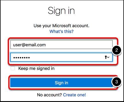 2. Enter your User ID and Password for your OneDrive account. 3. Click Sign In.