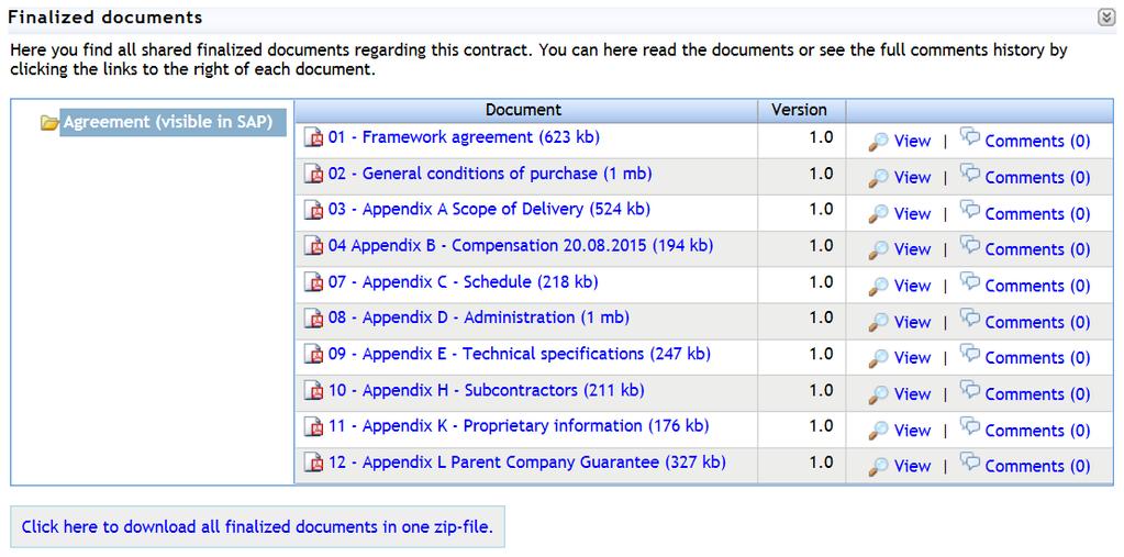 Do your changes to the document and save it (on your computer). To upload the changed document choose "update": Browse for your updated version of the document, add a comment and click update.