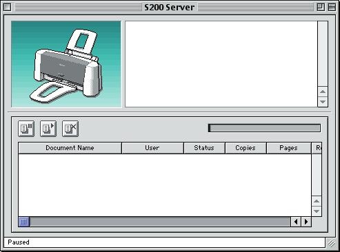 Printer Driver Functions (Macintosh) BJ Status Monitor Functions... Click to pause printing of the specified document.... Click to resume printing.... Click to cancel printing of the specified document.
