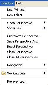 Accessing Views To open a new view go to the Windows -> Show View Menu Common views for