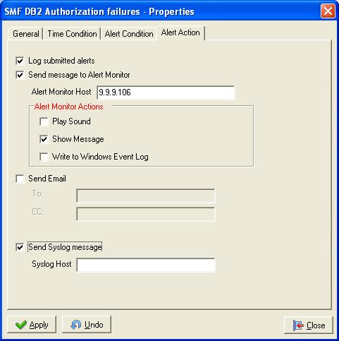 CPA Alerts Syslog message option CPA Alerts Syslog message
