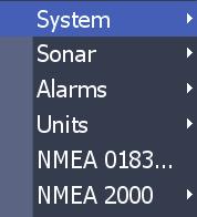 Accessing the Settings menu x2 Sonar page Combo pages Sonar menu Accessing