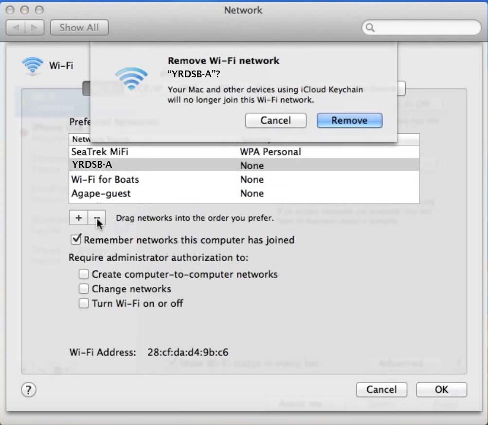 Mac OS: 1. Click on the WiFi icon in the top right hand corner and at the bottom click Open Network Preferences 2. Select the Wi Fi tab (in the left hand pane) and then click Advanced. 3.