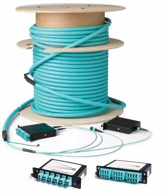 MIGRATION TO 40G/100G Conversion cassettes and harnesses for compatibility with 40G and 100G transceivers Allows full use of trunk cables EASY TO INSTALL Preterminated cables for fast plug-and-play