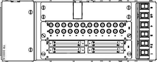 Cover Figure 5 Traverse 1600 and Traverse 2000 Main Backplane Covers Alarm and Timing Cover Protruding Cover over DCN Ethernet and