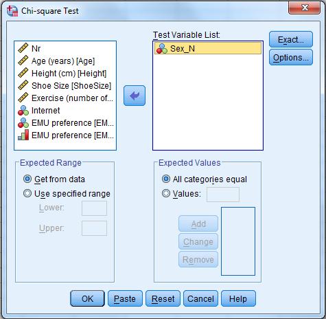 2 1 2) Click Exact and select Exact in the dialog window that will appear (and then click Continue ).