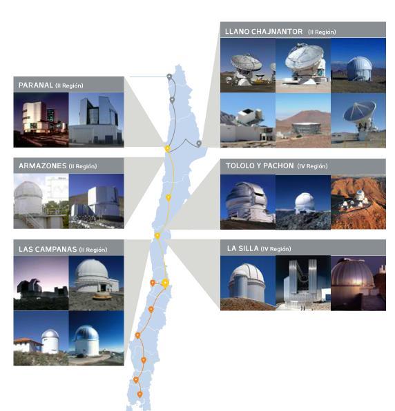 Astronomy Currently 75% of the astronomy facilities in Chile are connected by REUNA o 9 of 11 Universities with