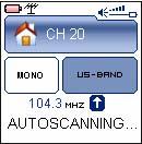Automatic searching and storing the frequencies 1. Press the [ ] button to open the FM Radio sub-menu. 2.