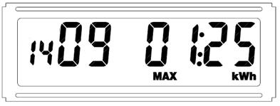 Maximum Demand Date (14) The Maximum Demand Date screen displays the date on which the stored maximum demand occurred. The format for the date is YY MM:DD.