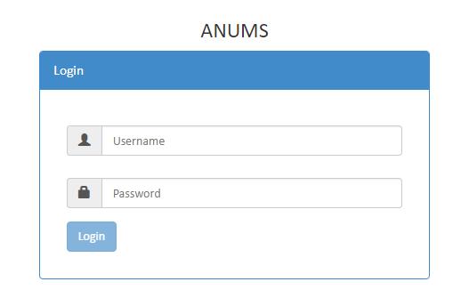 Upload Nilai view, Cek/CetakNilai view, and Ubah Password view. 1) The Login view is a view that appears first when opening ANUMS system.