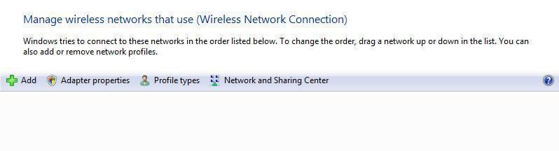 37 In the Manage Wireless Network window, locate the Add button on the