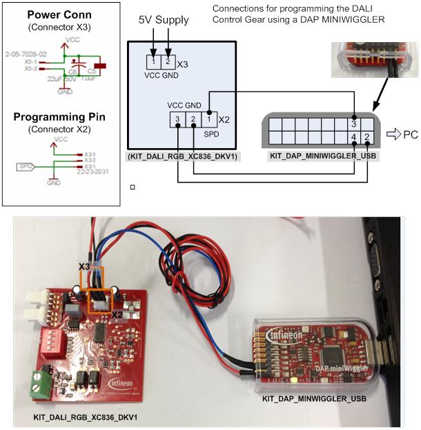 DMX512 Implementation with XC836 3.1.3 Power Supply Connector and SPD Connector 5V DC is required at the power supply connector to power up the board.