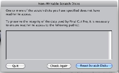 Then click Reset Scratch Disks.