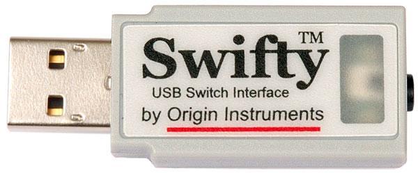 Swifty Swifty, is a USB adaptive switch interface with an integrated wireless receiver, can be used with Beam. Swifty accepts industry standard 3.