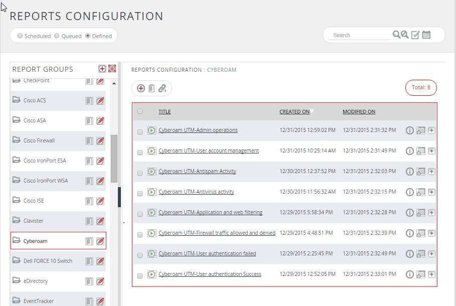 Verifying Flex Reports 1. Logon to EventTracker Enterprise. 2. Click the Reports. 3. Select the Configuration. In the Reports Configuration, select Defined from radio button.