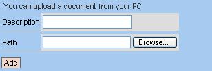 document; then select the file to be uploaded and finally click on Add Note: you