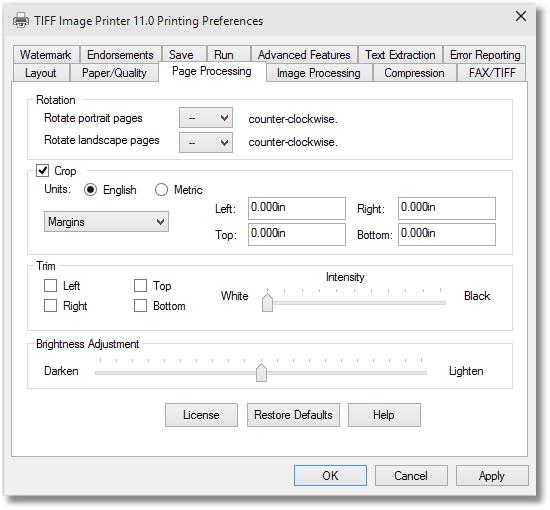 Page Processing Page processing allows you to modify each page of the document.