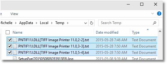 Will create log files with a base name of TestRun and located in the folder C:\Logs; the bolded numbers will change for each print job: C:\Logs\TestRun[ 11.0,8-53].