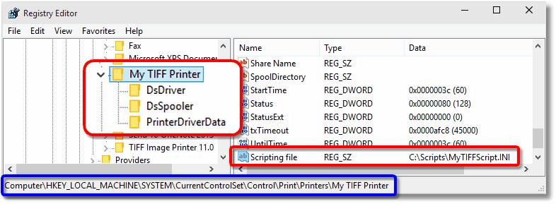 Using Separate Script Files for Each Copy of the Printer If you create multiple copies of the printer on the same machine, the same script file applies to all.