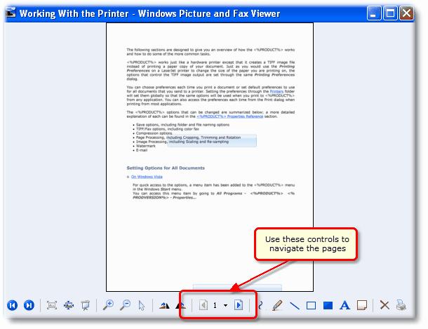 On Windows XP, Windows Server 2003 On Windows XP you can view both serialized and multi-paged TIFF images using Windows Picture and Fax Viewer which is normally installed as part of the operating