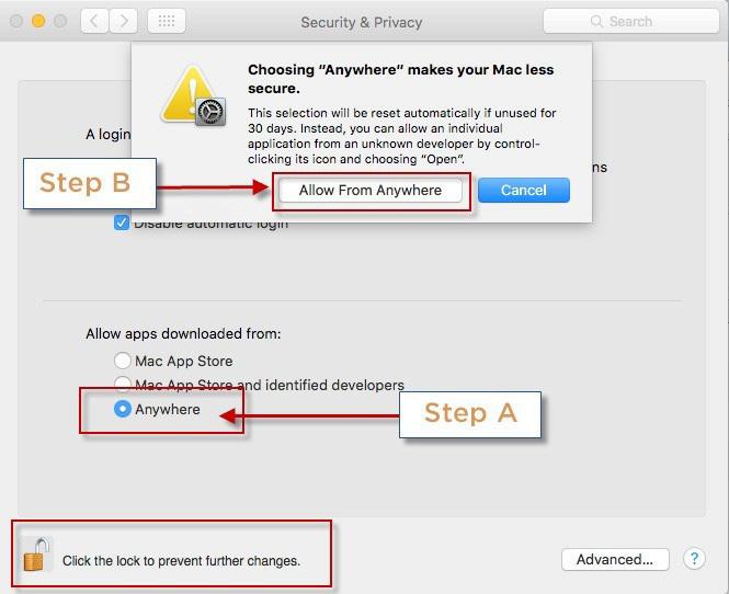 After making security changes, go back to step 2 and retry opening the loader file (LoaderOSX.
