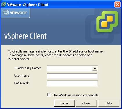 2. Launch vsphere and use it to log on to your ESX/ESXi server. 3.