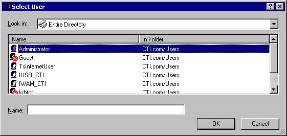 Section 4: Installing the TAPI Driver - 2003 Server In the Telephony Properties, tick the box which says Enable Telephony Server. Below in the user name field, click the choose user button.