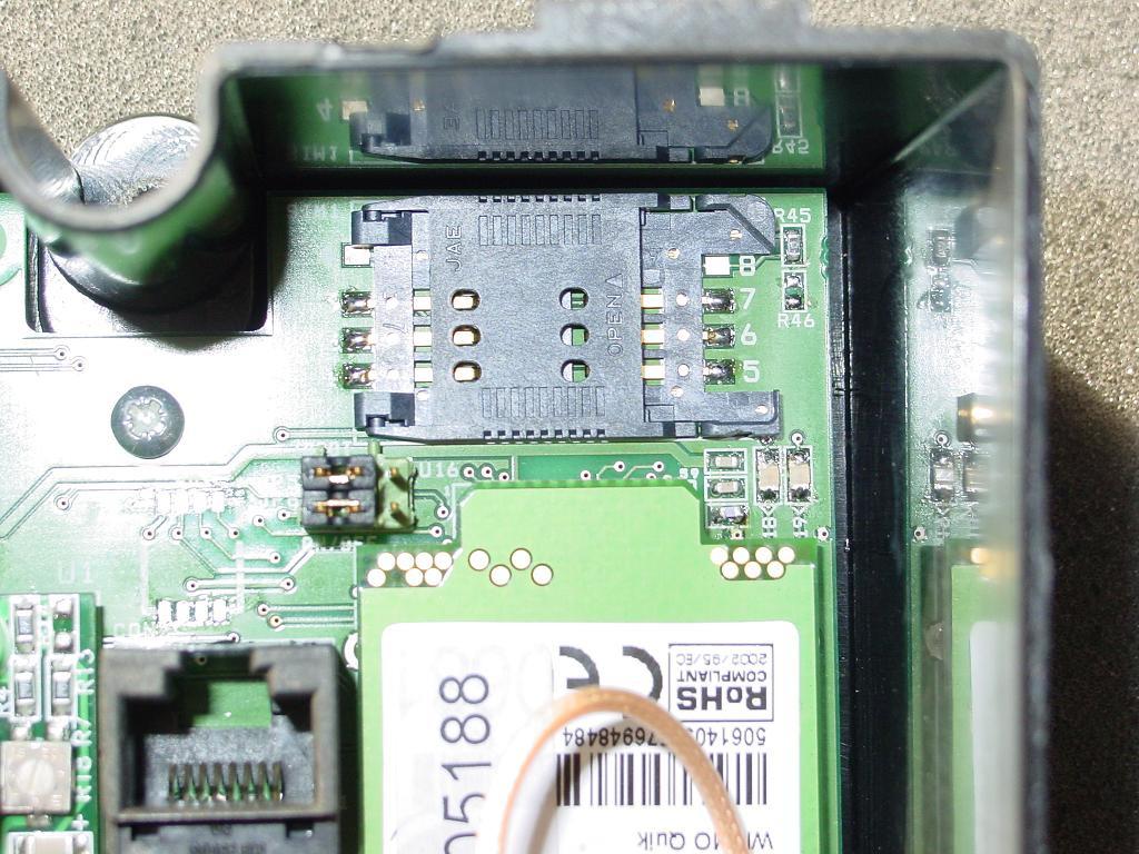How to install the SIM card: 1. Disconnect the mains power and DTE interface. 2. Open the InduBox GSM IV enclosure. 3. The SIM cardholder is placed in the upper right corner onto the PCB. 4.