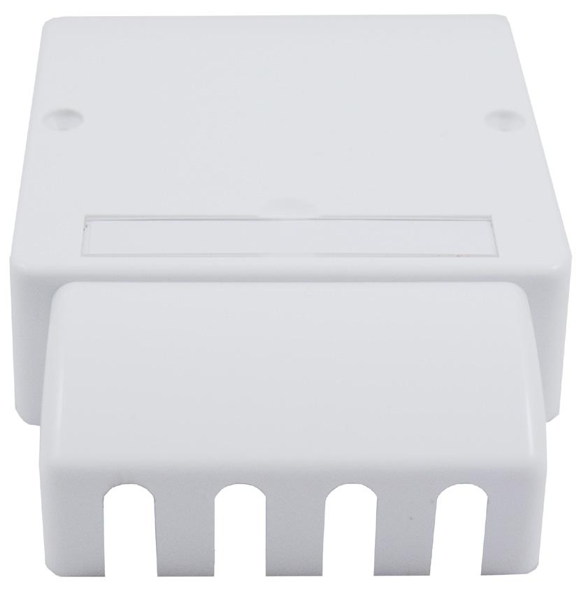 4000 Series Tamperproof Outlet Tamperproof design High density, single gang unit Category 6 performance Designed for direct wall mounting Custom logo service available Available as a 2 or 4 port
