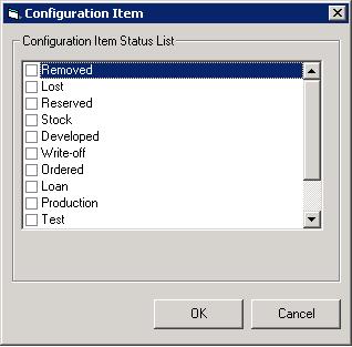 hpovsdgtw Configuration Field Configuration Item Status Description Click this button to see the list of Configuration Item Status.