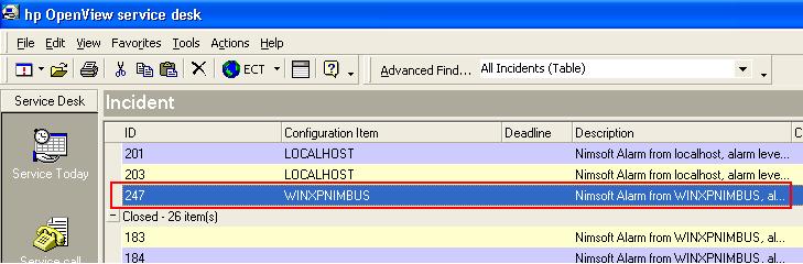 Working with Incidents Choose this option if you wish to provide user-defined values for the fields. The values entered here will be used as fields in the HPOVSDgtw probe GUI.