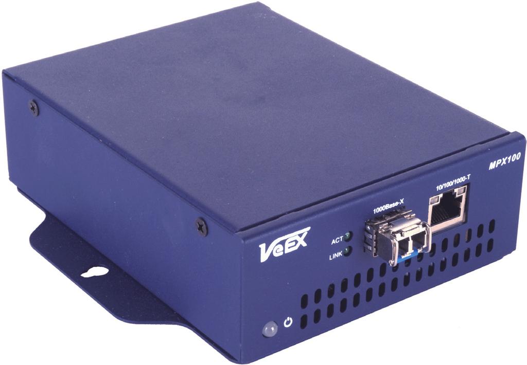 The MPX100 works with the VePAL MX100 and MX120 Handheld Ethernet Test Set for loopback control and on-demand point to point testing.