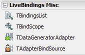 New Components New set of Visual LiveBinding Components TLinkGridToDataSource TLinkListControlToField TLinkControlToField TLinkControlToProperty TLinkFillControlToField