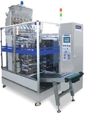 Packing Machine Sachet Packaging Machine VP202 Liquids, Swabs, Towelettes, Wipes Fully automatic vertical 4 side sealing machine Continuous motion 4 to 12 lane configurations Choose from all servo