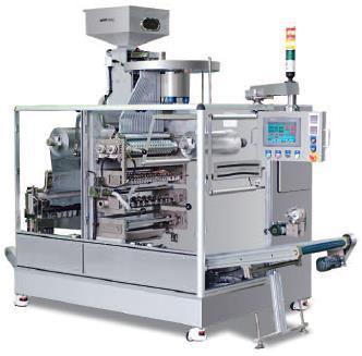 Packing Machine Strip Packaging Machine VP404 Tablets & Capsules Fully automatic vertical 4 side sealing machine All servo drives or electro-mechanical drive Balcony design allows wide open access