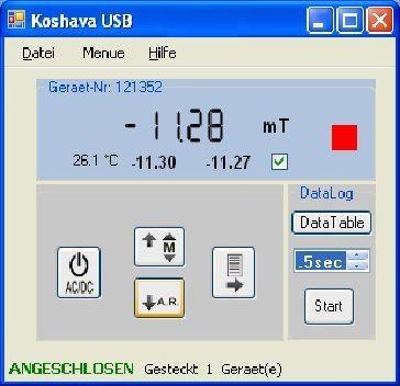 Meter KOSHAVA5 can be operated simultaneously on the device and the