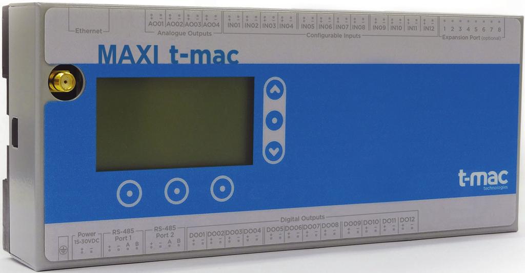 Building and equipment controls MAXI and MINI t-mac devices provide for remote, real-time BeMS controls.