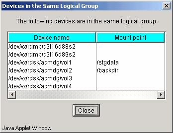 Table: [List Devices in the Same Logical Group] screen display method Selection from device list view Operation Device to be checked Select [List Devices in the Same Logical Group] from the pop-up