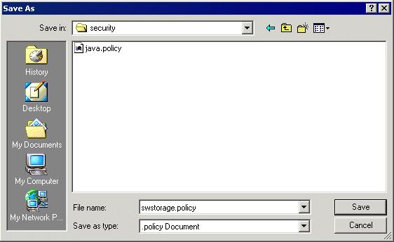 If multiple network cards are mounted in the Storage Management Server. 1. From the Web browser, enter the AdvancedCopy Manager URL then, on the screen displayed, click swstorage.policy.
