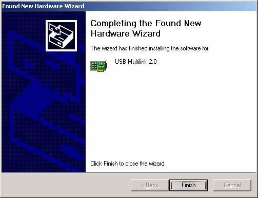 Hardware Setup 11. Successful installation is verified by Found New Hardware (Screen 3) illustrated by Figure 6. Click on Finish button to complete installation and close wizard. Figure 6. Found New Hardware Wizard (Screen 3) 12.