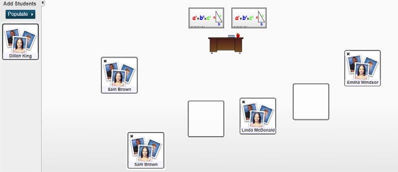 4.3 HOW TO MOVE STUDENTS AND OBJECTS ON A SEATING CHART Click the Seating Chart Design tab and select the applicable layout.