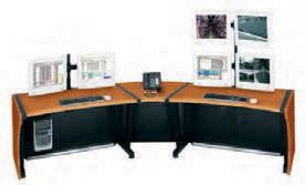 monitoring / command desk LD series monitoring desks are optimized for flat screens and ergonomically designed with the user in mind features: Modular design allows economical additions and a wide