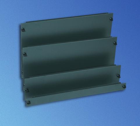 air separation for 19" rack, fixed jumpering depth 19 Blanking Panel, QuickFix mounting without tools LUF20233 LUF20234 Warm section Cold section For separating the cold and hot areas in the rack