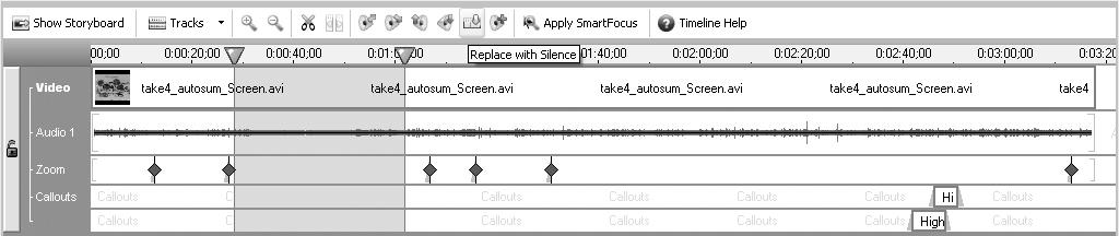 The Interface Separate tracks for video, audio, zooms, callouts, quizzes, markers,