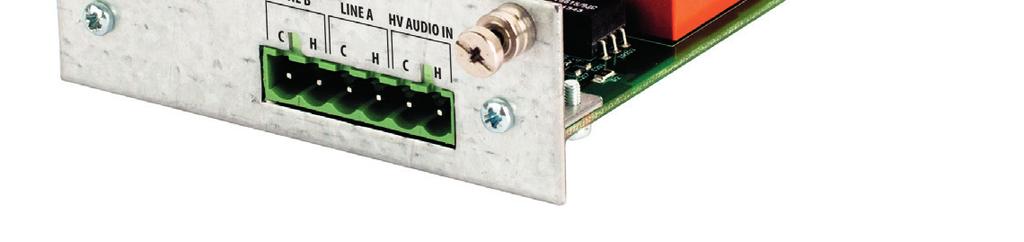 ABT-xCtrLine-2-2 loudspeaker line control card ABT-xCtrLine -2 provides 2 independent speaker line outputs (A, B). Card allows to switch between main and spare amplifiers.