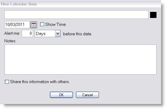 The Calendar Gatekeeper s calendar feature uses several different options: Calendar Dashboard: Calendar items can be entered as needed and shared with other Gatekeeper users as needed.