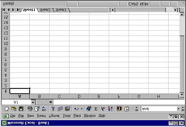 2 Getting Started with Excel Figure 1 The active cell is the cell with a border around it.