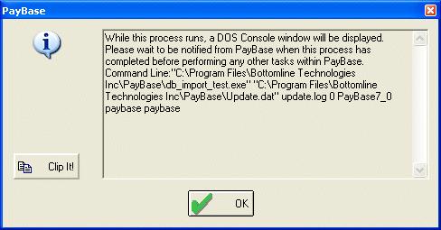 2 On the PayBase main screen click Security - BACS ISCD Import.